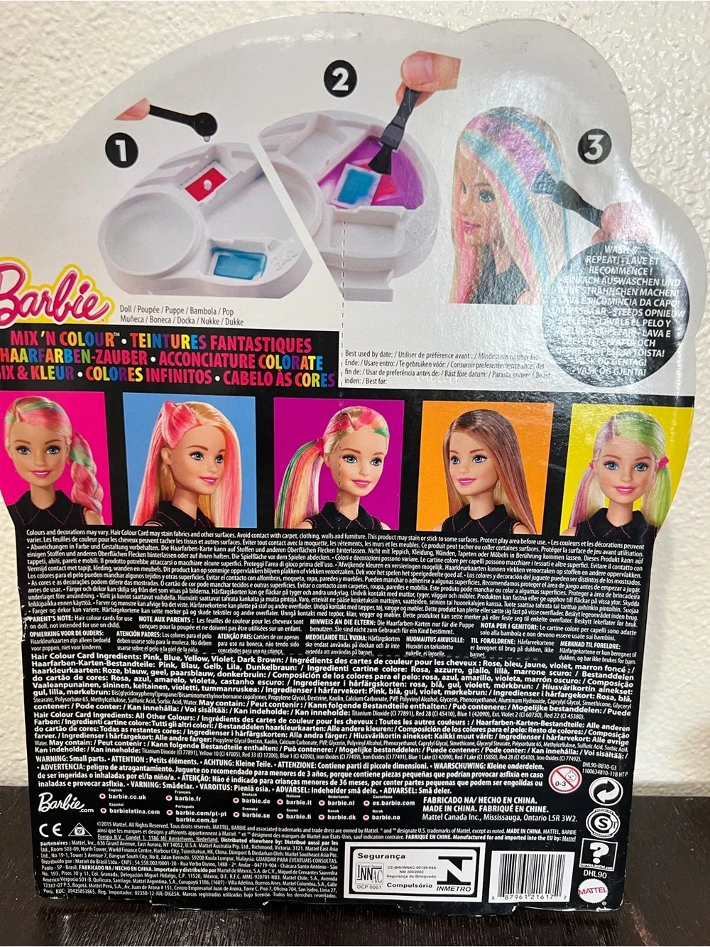 Barbie Fashion Mix Doll - Black Top with Pink, Teal & White Patterned Skirt
